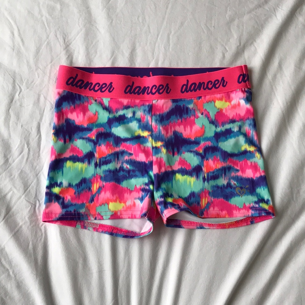 Girls colorful athletic shorts